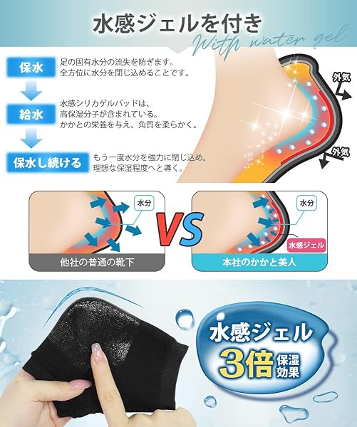【3足組】かかとケア靴下 かかと保湿ソックス【3倍保湿効果・保湿最大化を実現・着用時の異物感なし】角質ケア かかとつるつる かかとソックス ひび割れ対策 ツルツル 保湿保護 かかとサポーター 保湿 (Aセット 【男女兼用・夜用】) - 2