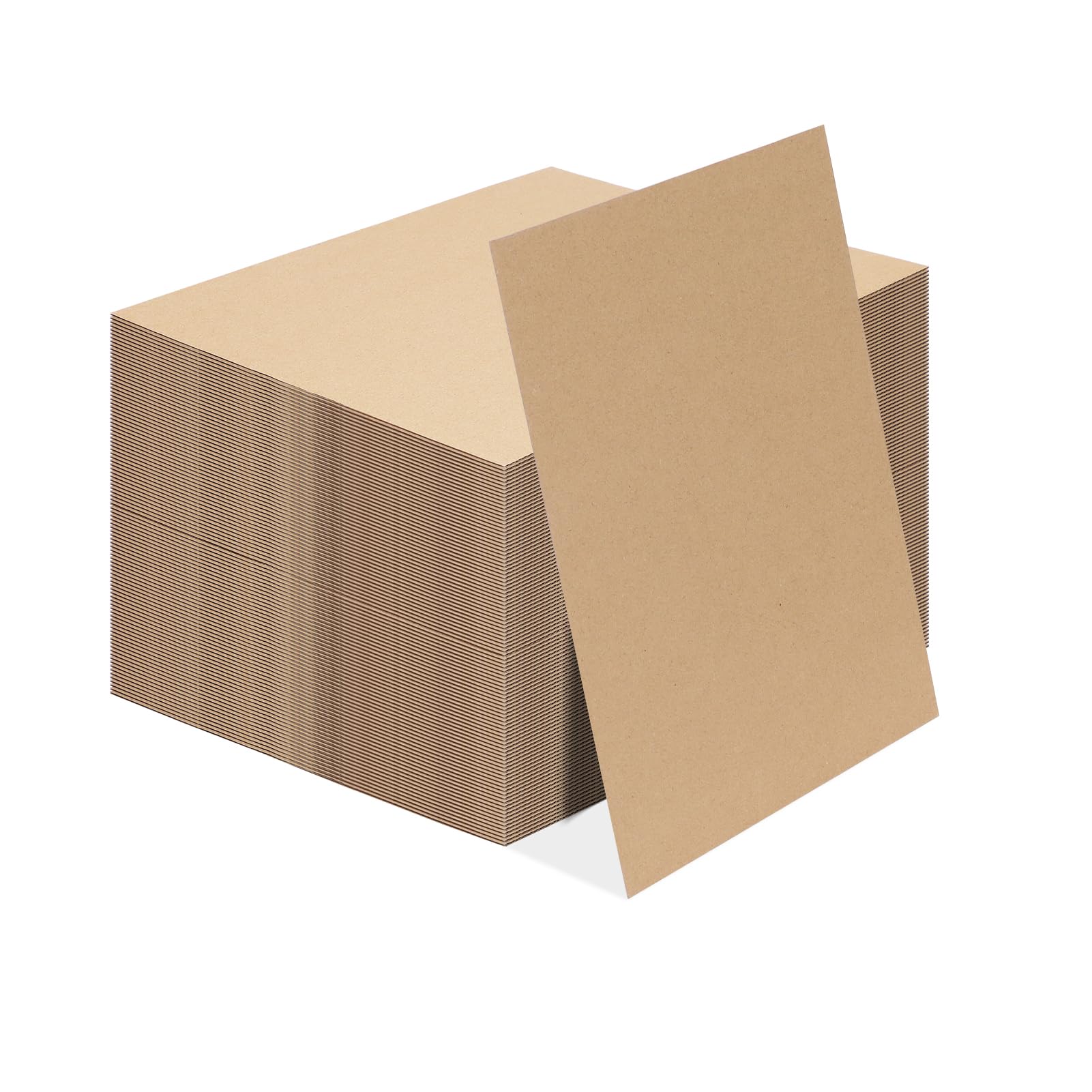 Calenzana 11x14 Browm Corrugated Cardboard Sheets, Flat Card Boards Inserts for Crafts, Packing, Shipping, Moving, Mailing, 100 Pack