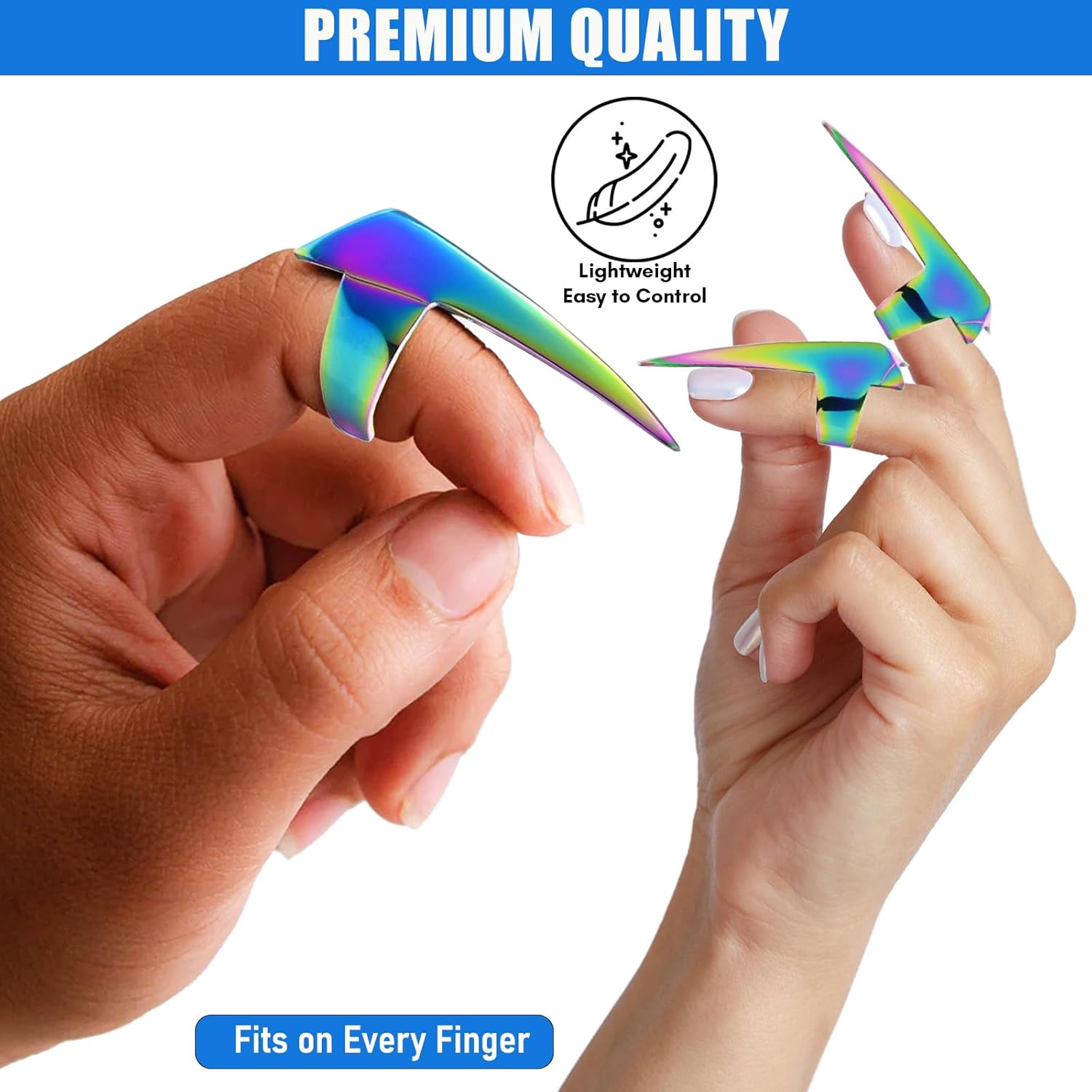 Rainbow Professional Hair Extension Tools Kit - Complete Set with Microbeads Crimping Plier, Micro Ring & Tape-in Remover Plier, Hair Parting Tool, Bead Loop & Needle Pulling Hook