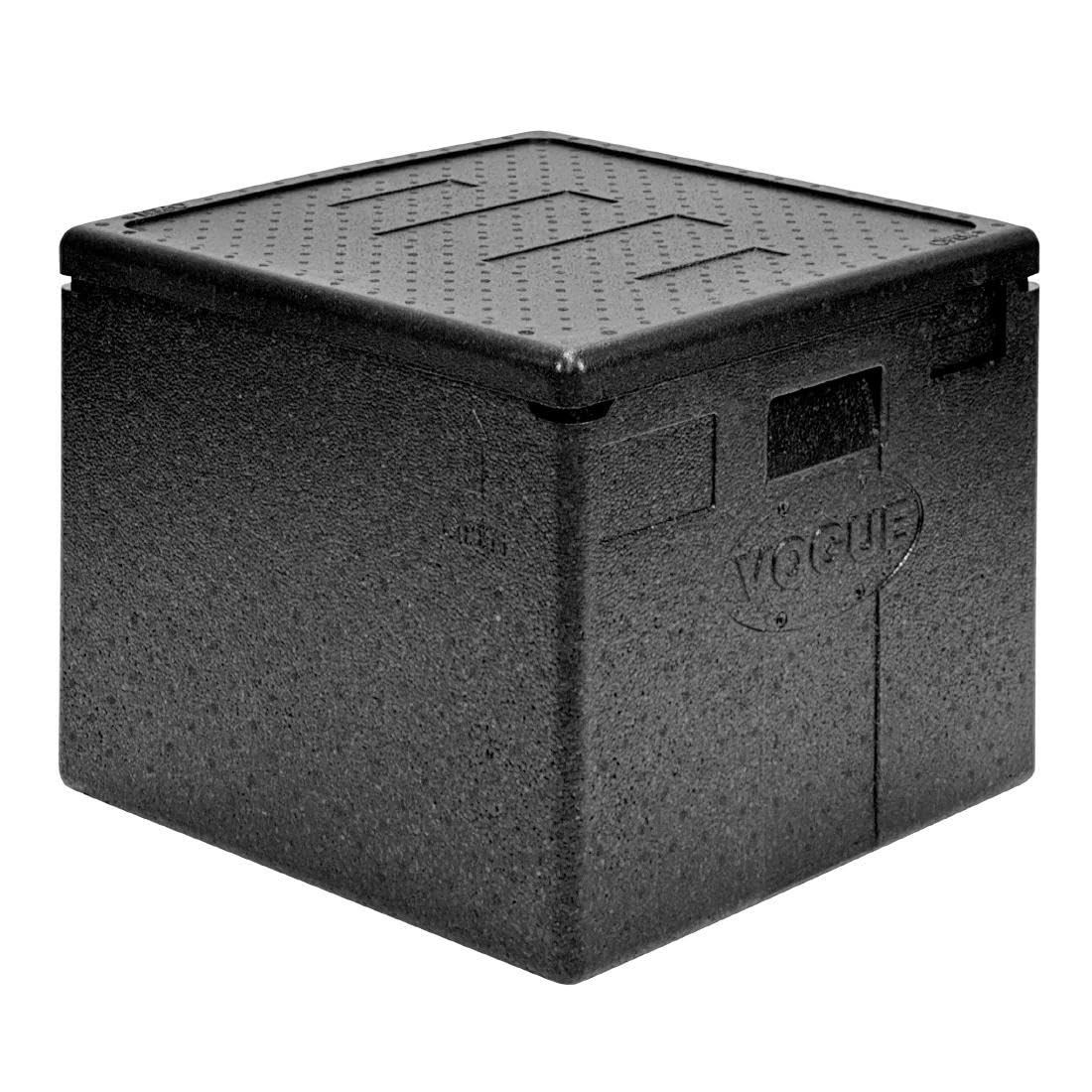 Vogue Caja de pizza aislada EPP 59L, capacidad para 8 pizzas, 480 x 480 x 405 mm