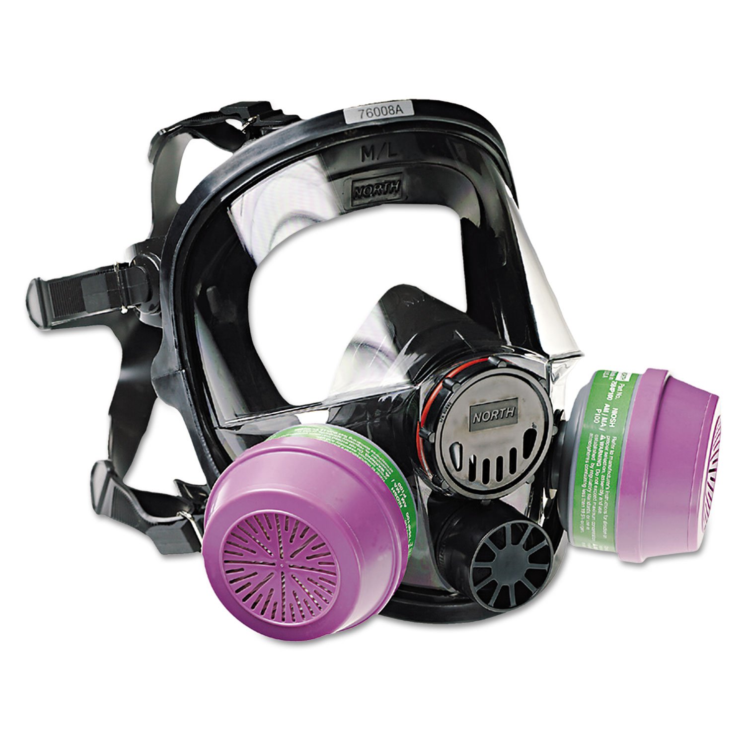 Honeywell NORTH 760008A - Respirador de silicona para cara completa aprobado por Niosh, tamaño mediano/grande (760008A)