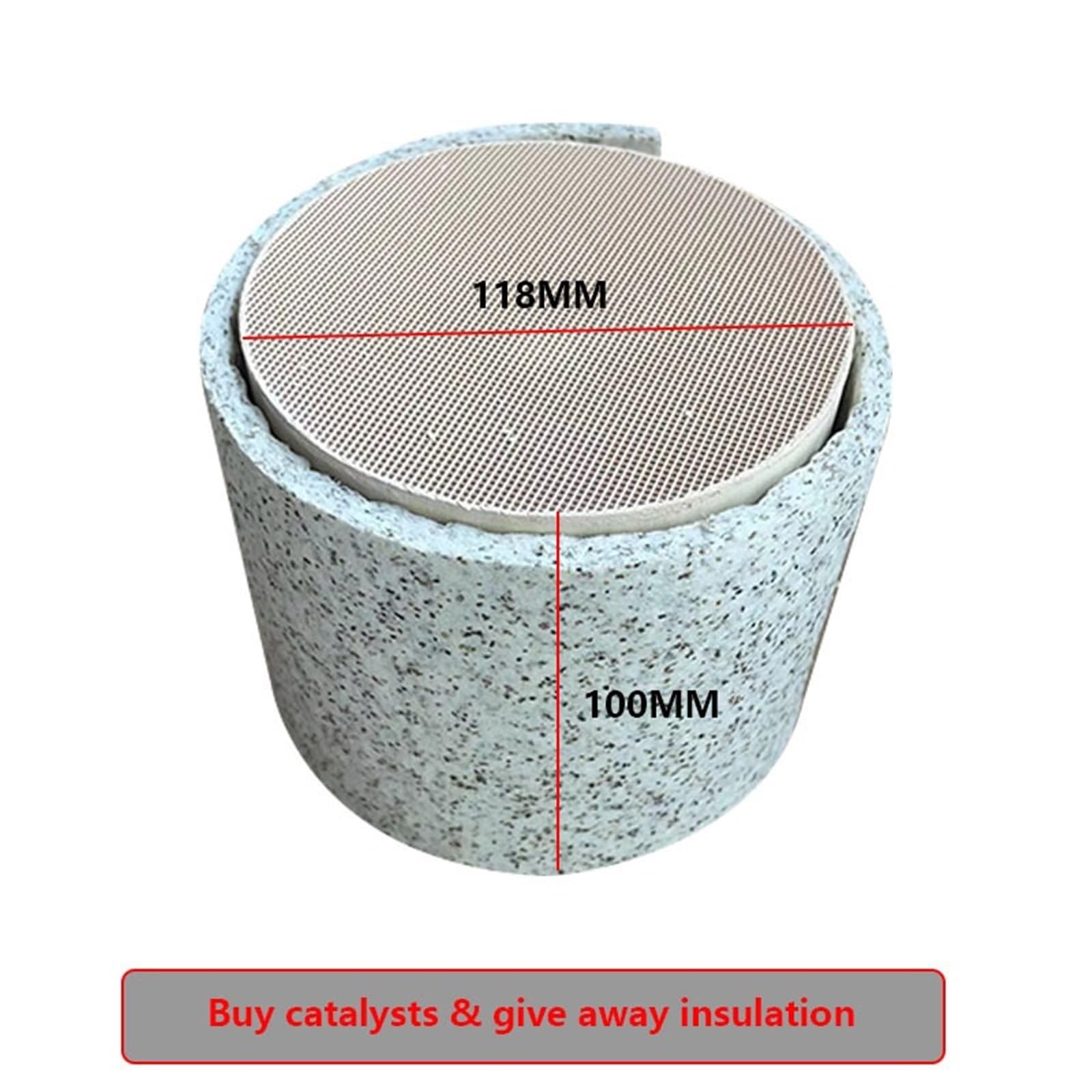 Echappement Catalyseur Catalyseur céramique nid d'abeille pour véhicules à essence Euro 3 400 cellules, convertisseur catalytique universel pour moteurs d'échappement Catalyseurs(118-100mm)