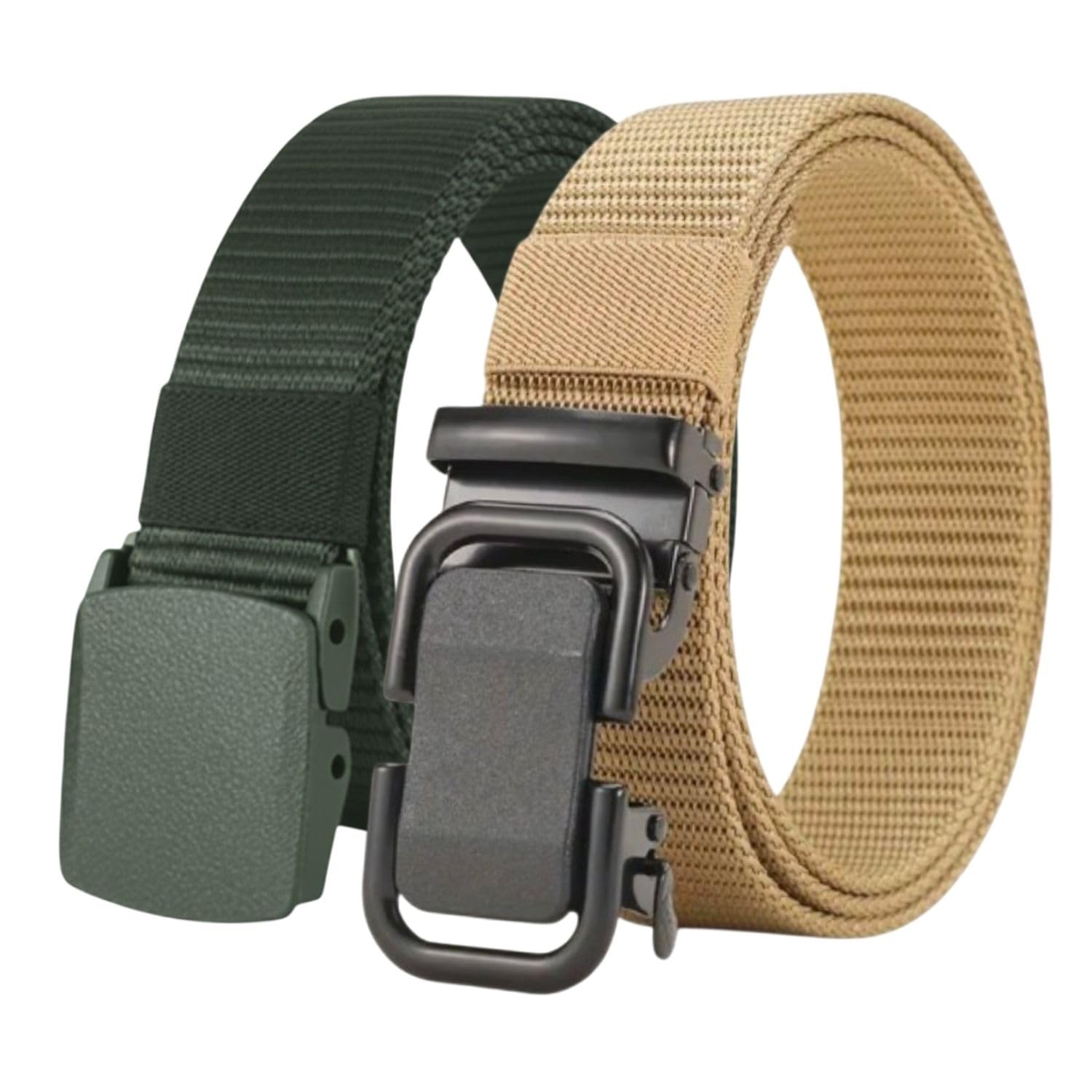 Tactical Nylon Belt for Men, Heavy Duty Metal Buckle, Adjustable Up to 42 Inch Waist, Breathable, Military Style, Pack of 2-picture-29
