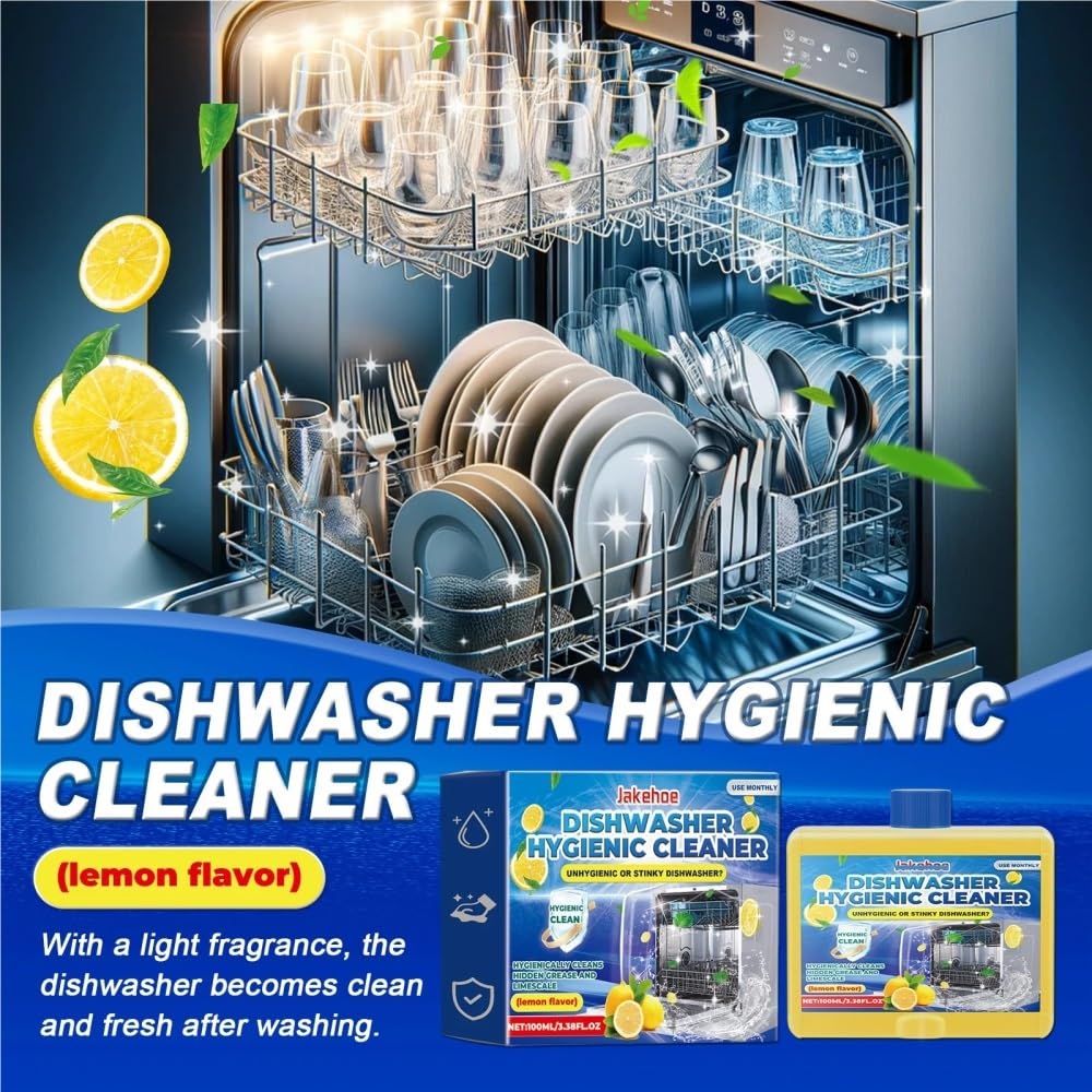 1 pz—3 pz Detergente e disincrostante for lavastoviglie da 100 ml - Profumo di limone, rimuove calcare e grasso, sicuro for i piatti, formula ecologica, compatibile con Jakehoe(3pcs)