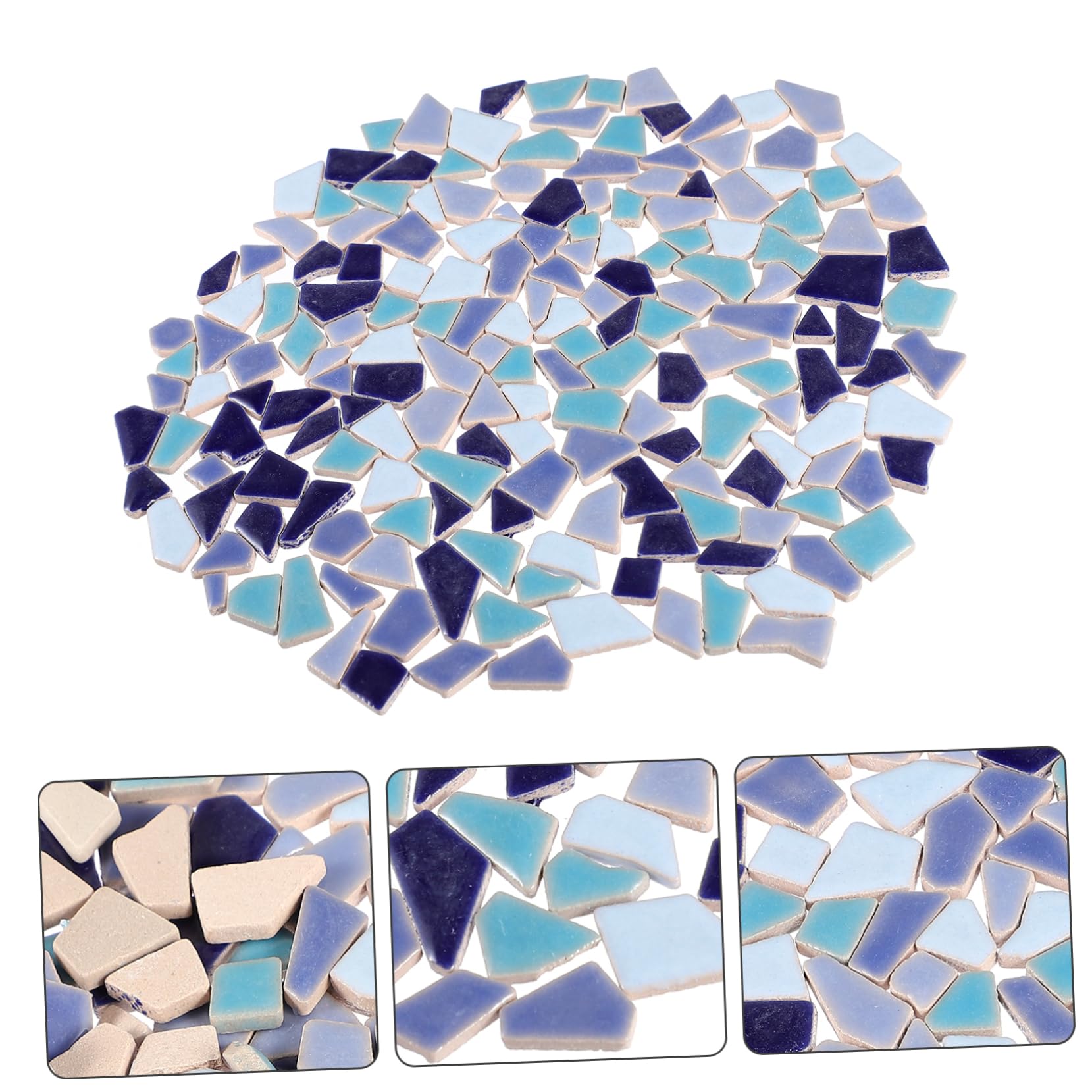 EXCEART 10pièces Carreaux Céramiques Émaillés Pour Et Décoration Intérieure De Paillettes De Irreguliers Mélangé