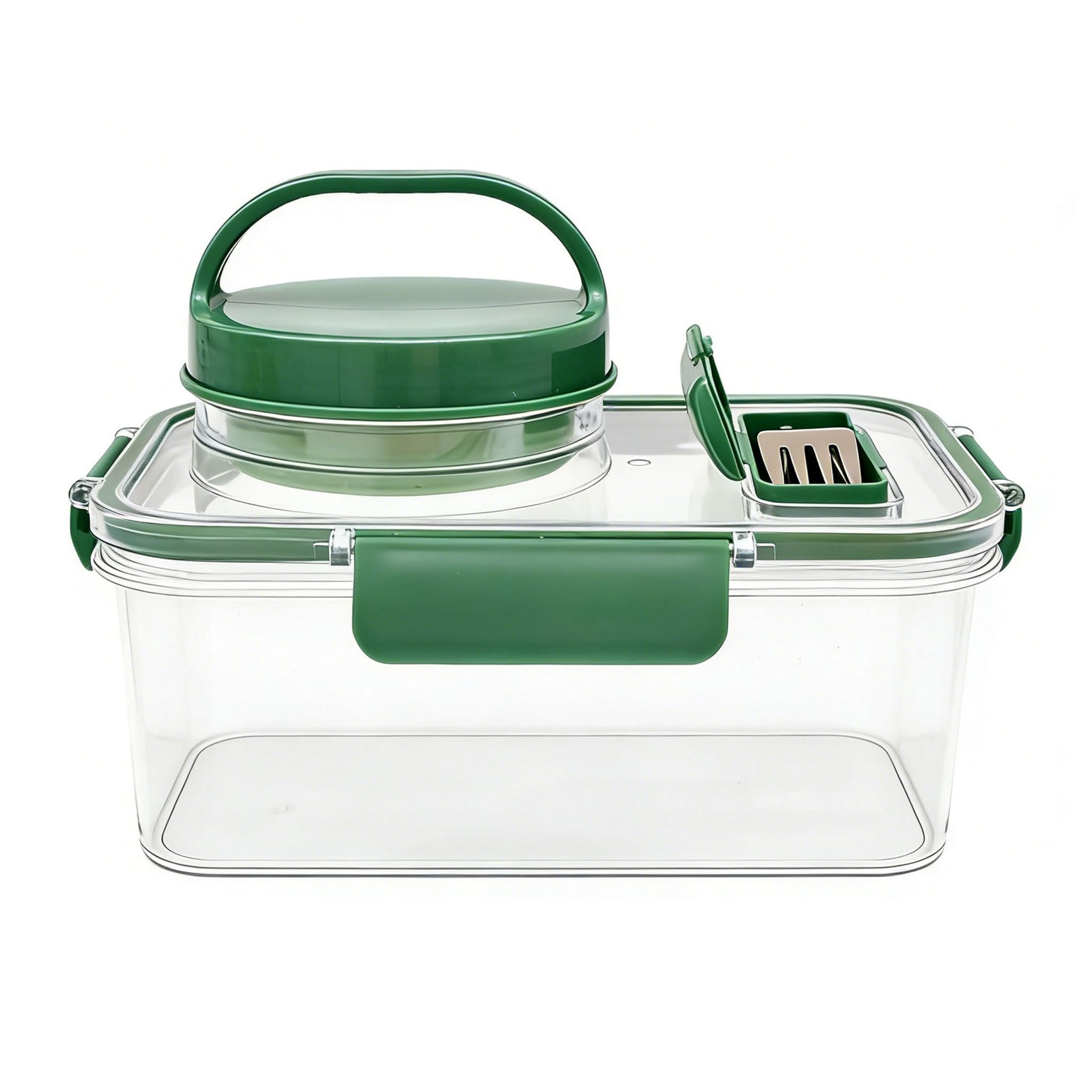 ZEPFJHE Weight Salad Canister Container with Leakproof Lid Salad Jar for Storage Fruits and Vegetables Snacks Tight Food Storage