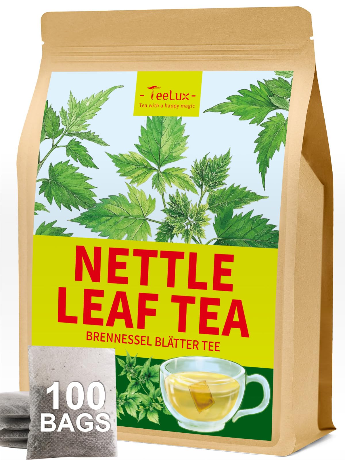 TeeLux Dandelion Leaf & Root Tea Bags 100 Count, Vegan, Rich Flavor, Premium Dandelion Tea, Natural Caffeine Free Herbal Tea — view 39