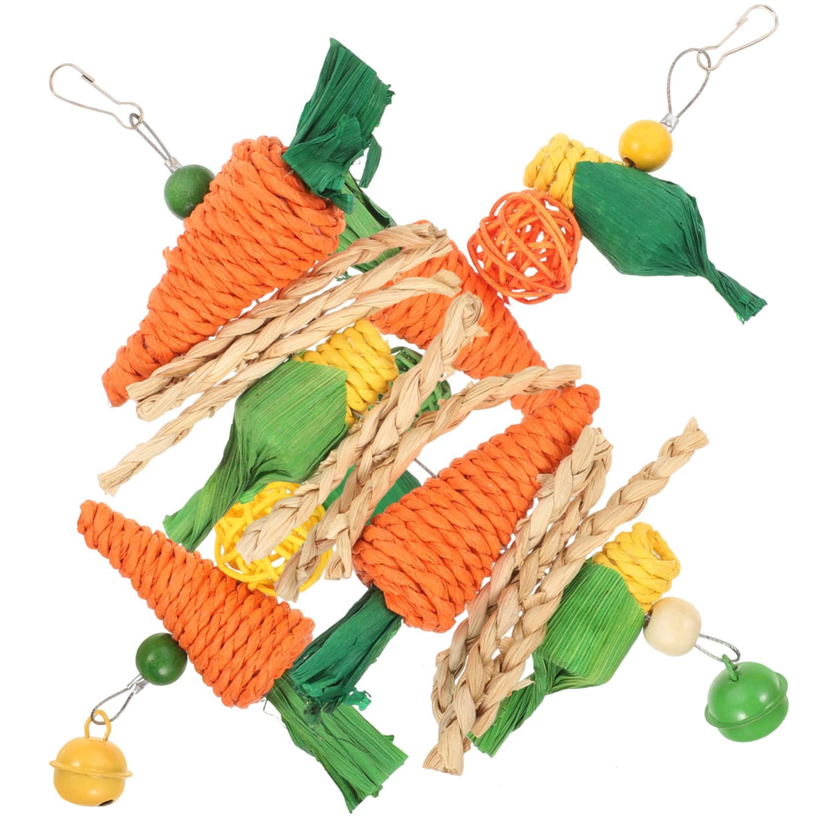 BESPORTBLE 10pièces Jouet à Mâcher Suspendu pour Oiseaux Accessoire Amusant Vigne pour Perroquets Et Perruches Jouet Interactif pour Détente Et Mâchage
