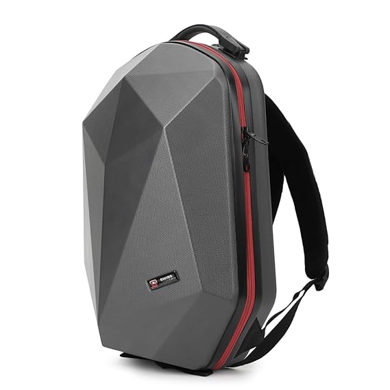 Swiss Military Hard Shell Travel Backpack UFO, Alien Series Dimond Cut ABS Hardshell upto 15.6 Inch Laptop
