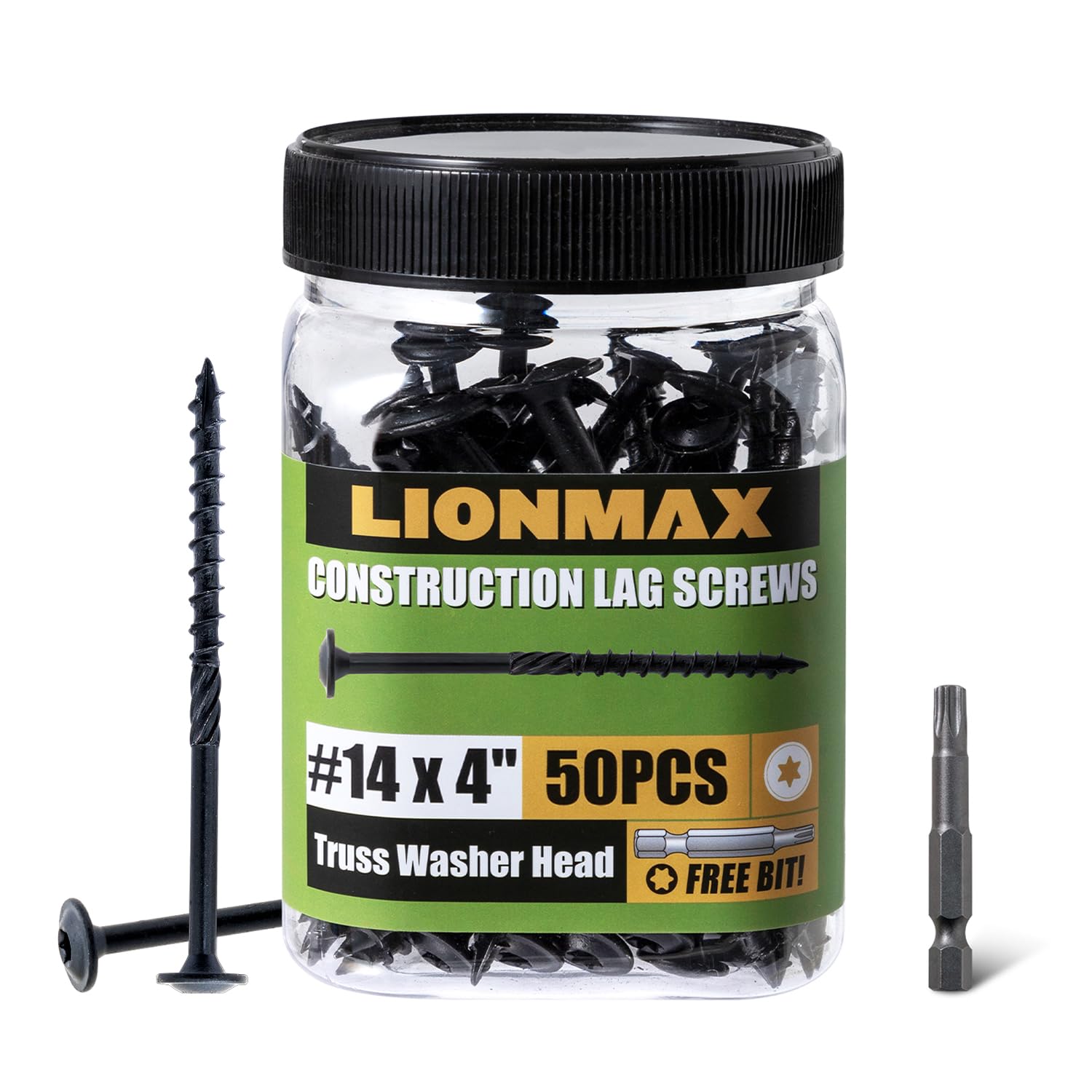 LIONMAX Lag Screws - 3 Inch, 50 PCS -13