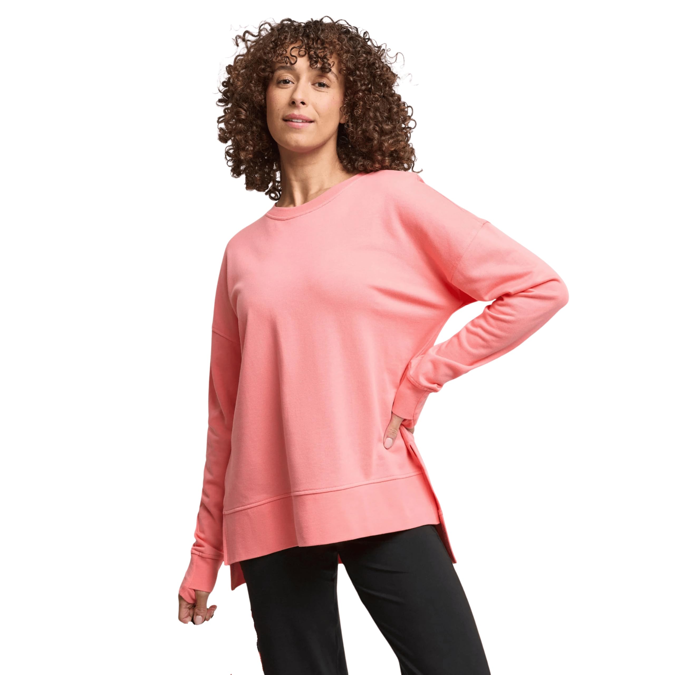 Sweaty Betty Women's After Class Longline Sweatshirt Pink Medium