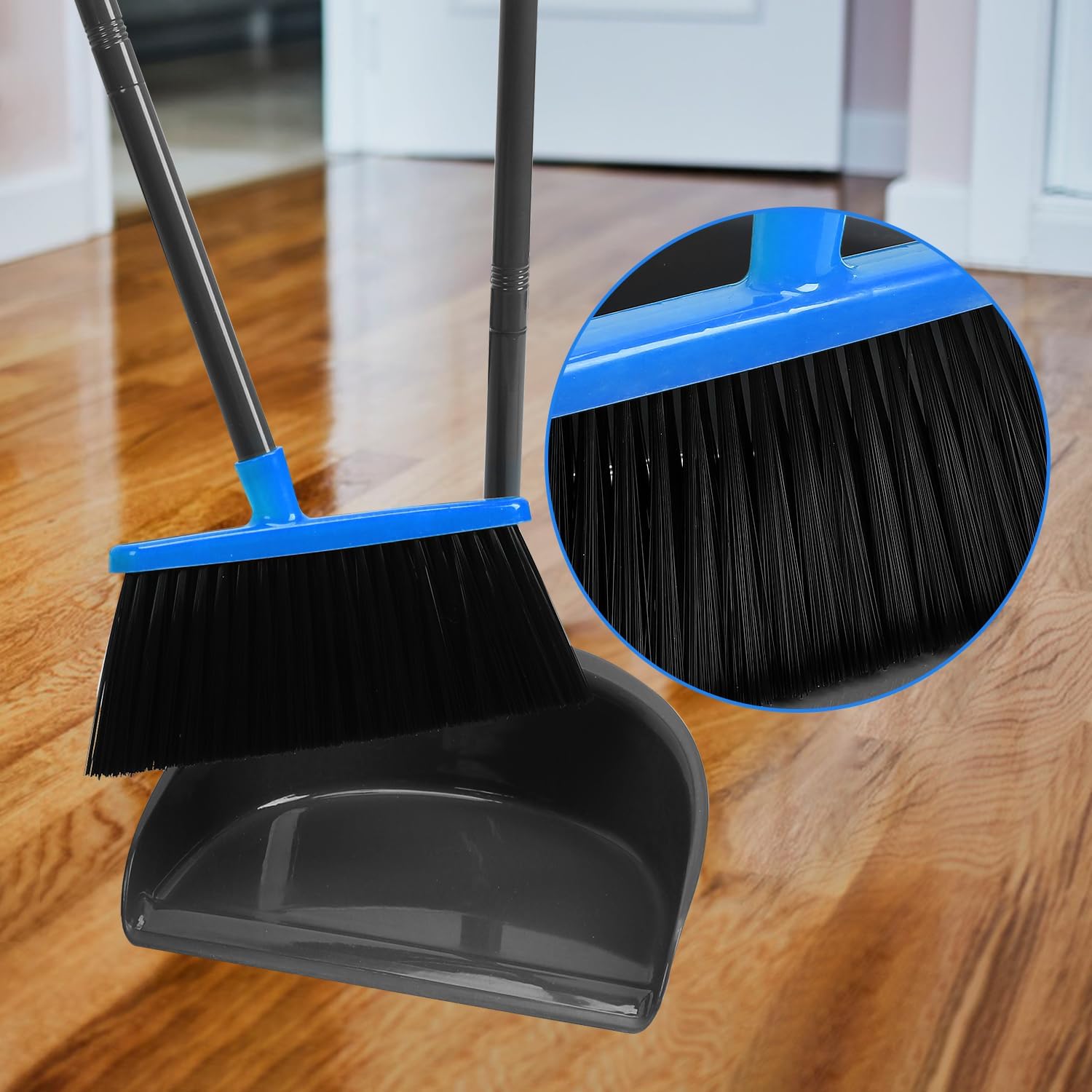 TreeLen Upgrade Your Broom and Dustpan Set - Dustpan and Broom Combo Home Office and More