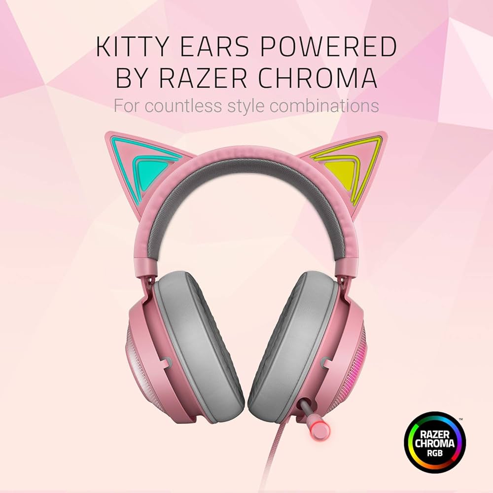RAZER　KRAKEN KITTYEDITION 美品！ RAZER Kraken Kitty V2 Bluetooth Headset - Quartz Edition