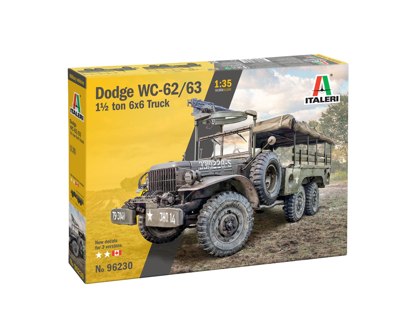 Italeri 96230 Dodge WC62 1½ ton 6x6 Truck 1:35 Model Kit