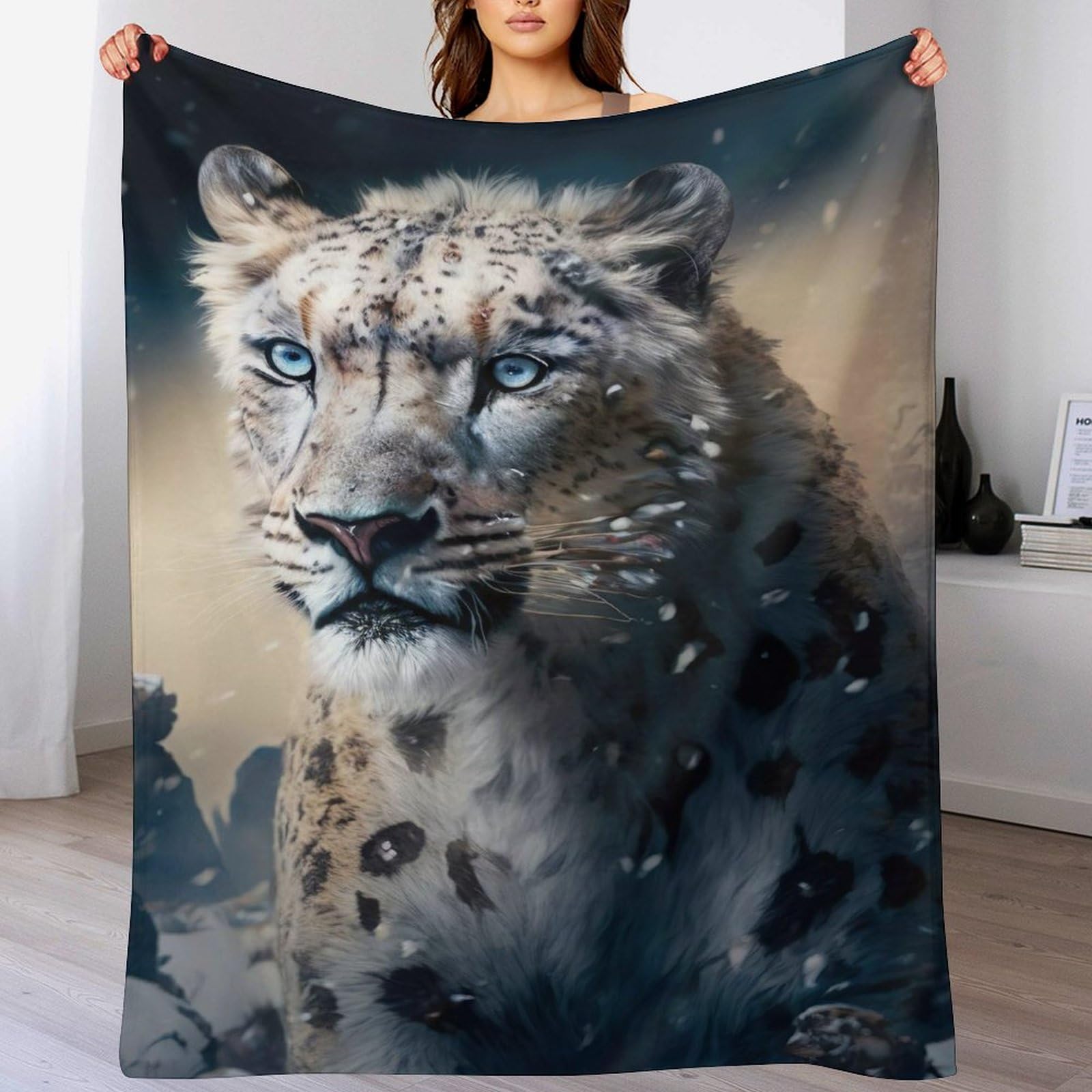 Manta de franela de leopardo de 150x200 cm extrasuave para cama