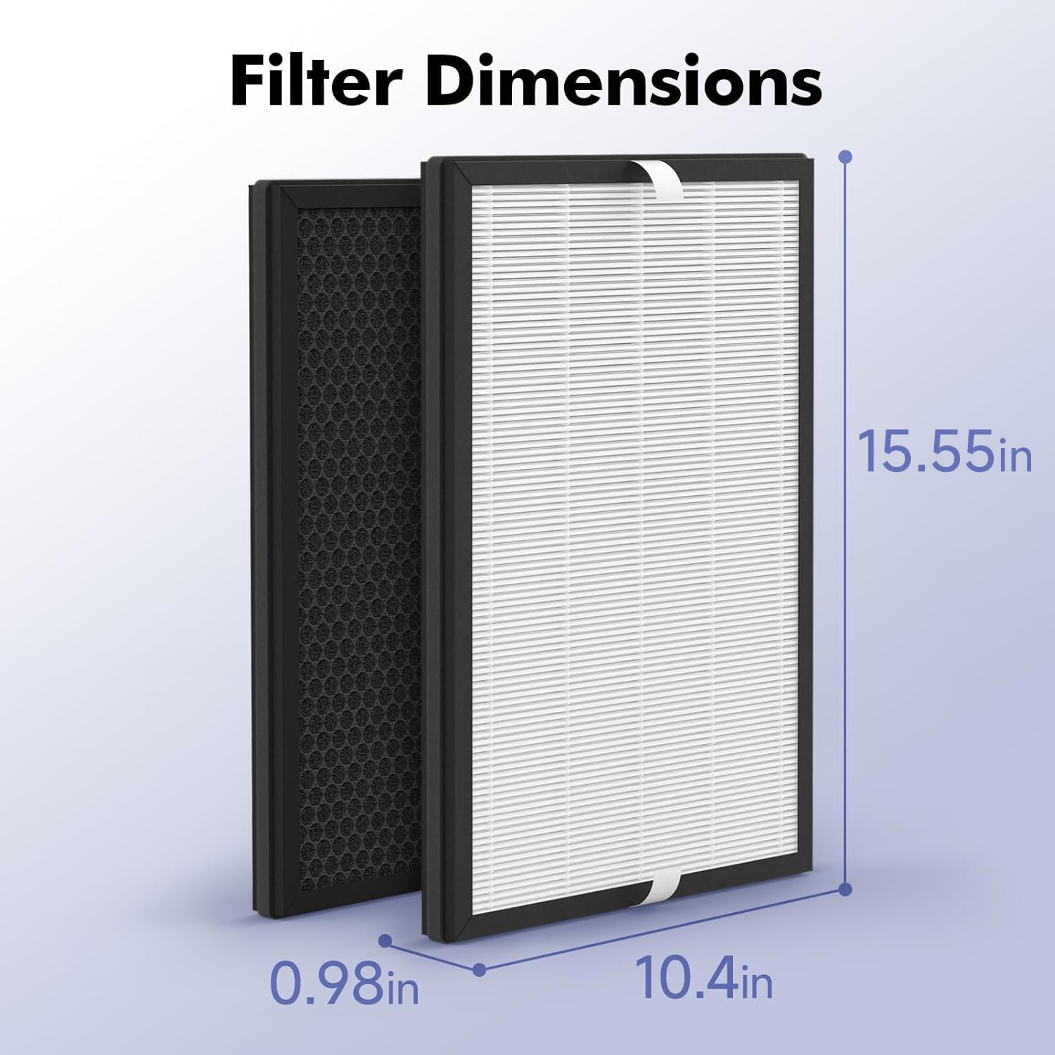 2 Pack BAP20 Filter Replacement, Compatible with Bagotte BAP20 Purifier, 3-Stage Filtration - Image 4