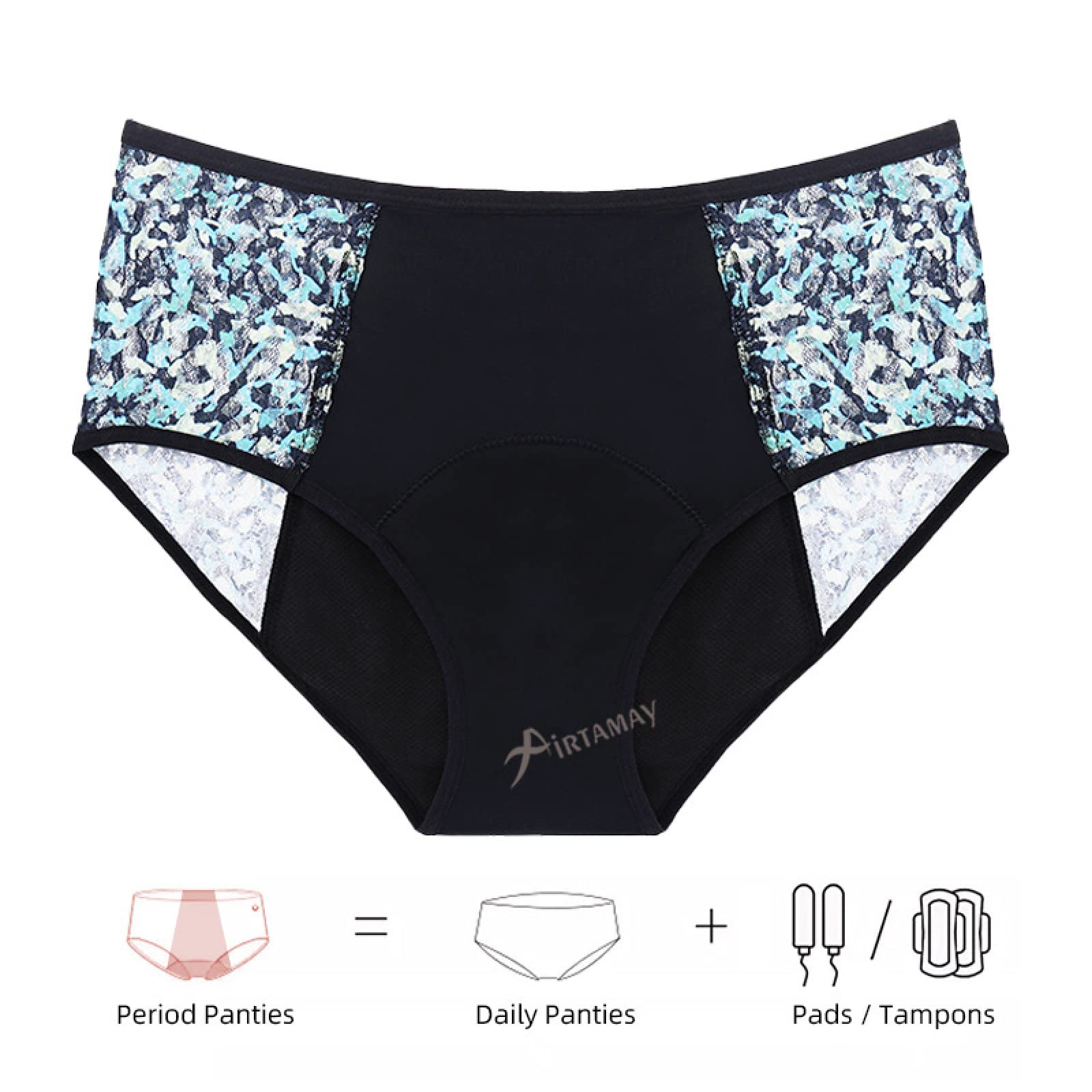 culotte femme 2/4 pièces pantalon physiologique bas fichier aspiration instantanée étanche absorption d'humidité serviette hygiénique tante slips