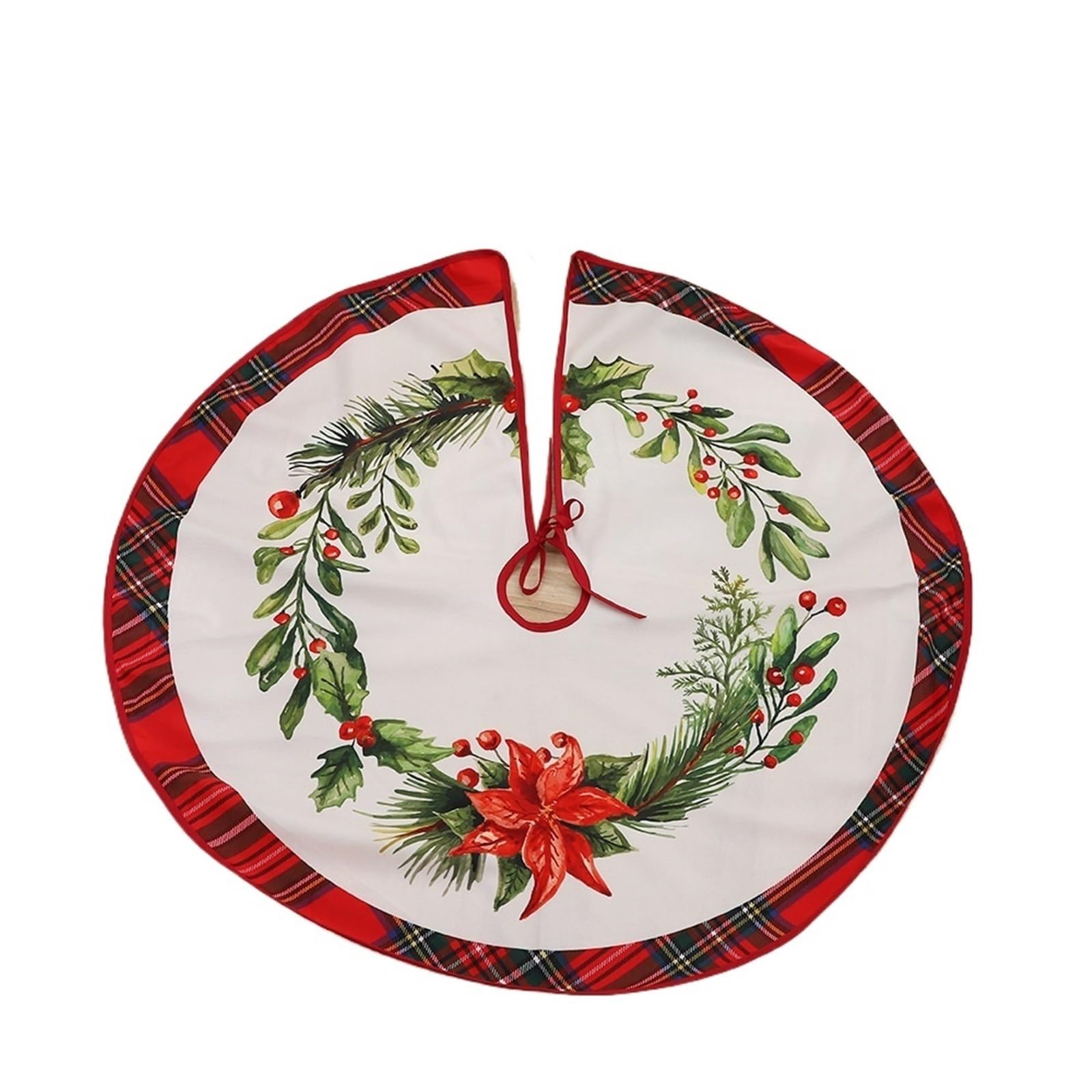 tappeto albero di natale Tappeto for alberi di Natale, gonna for albero, tappeto rotondo decorativo festivo, decorazione for la casa, for feste(Color 3,Diameter 120cm)