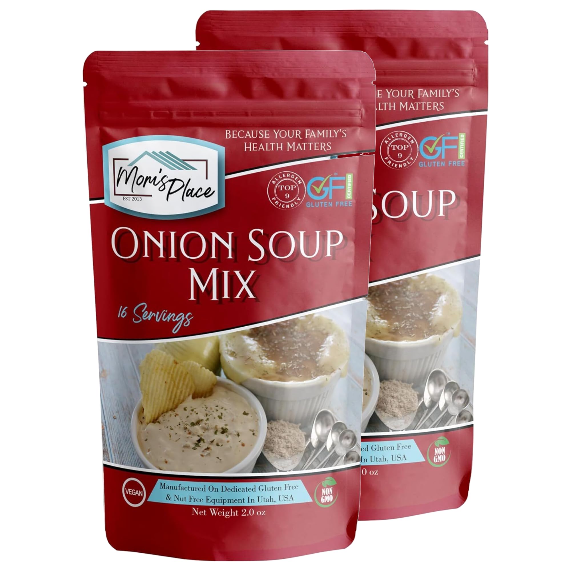 Mom’s Place Gluten-Free Onion Soup Mix (Pack of 2, Onion)