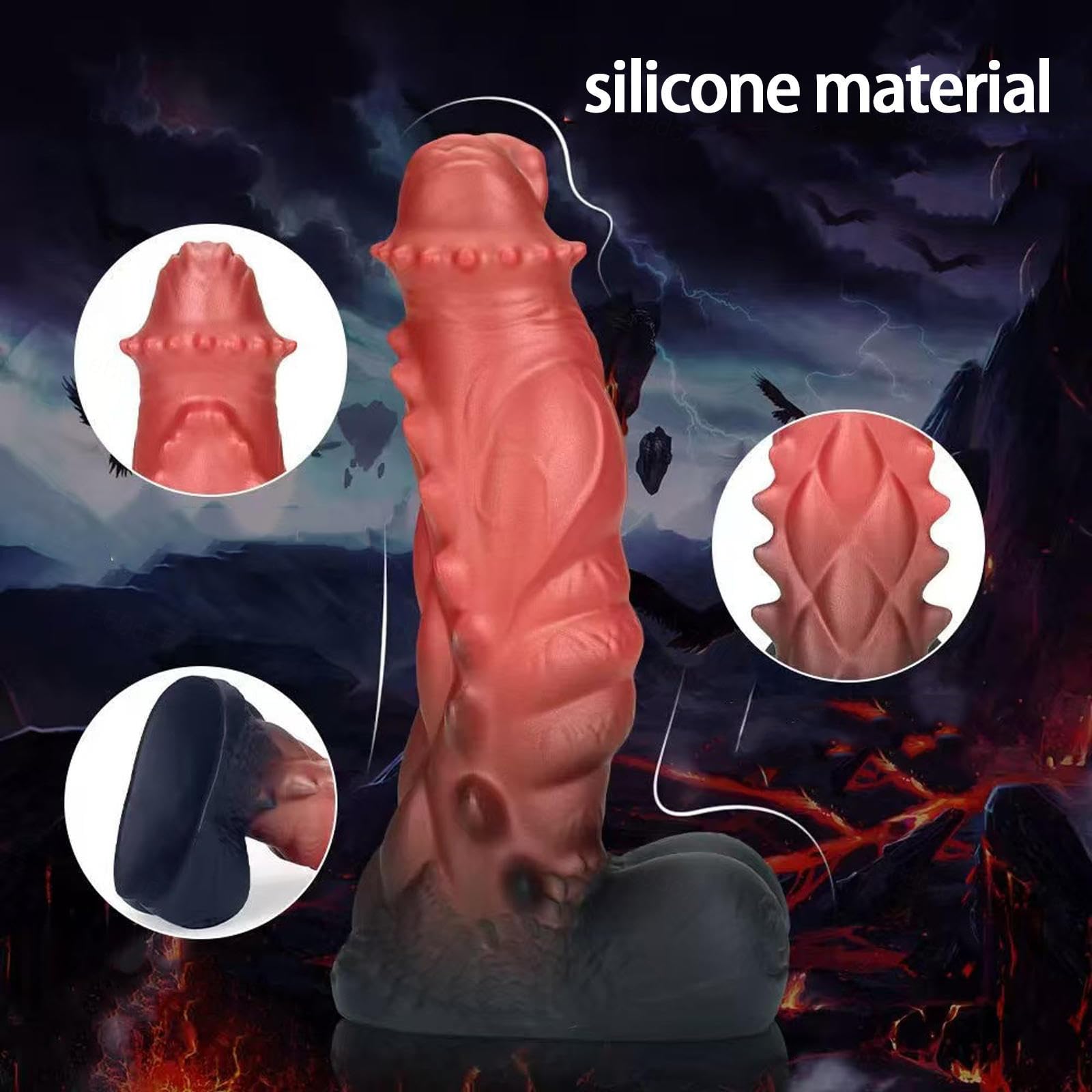 Fallo Cavallo Enorme Di Xxl Xs Ultra Small Indossabile Realistico a Forma Con in Silicone Dildo Fantasy Animal Horse Grosso Ventosa Piccolo Didol Donne Grande Realistici Dildi Uomo Xxxl,red-XL