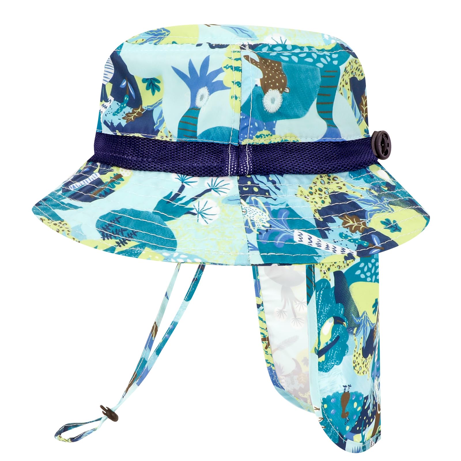 JUPSK Sombrero de Playa para niños, Sombrero de Cubo para niños Sombrero de protección para el Cuello Sombrero de Sol Sombrero Plegable para niños Sombrero de protección Solar Ajustable