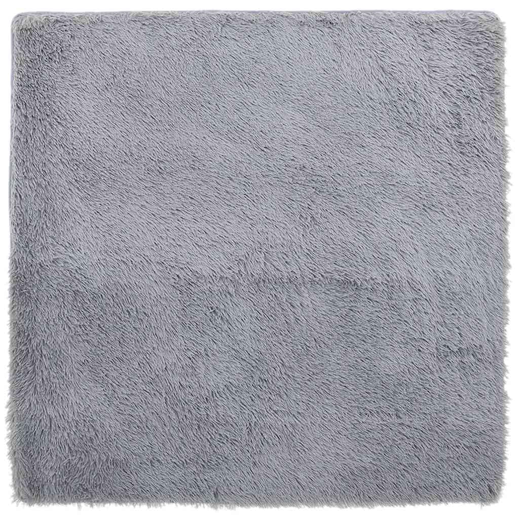 vidaXL Tapis Shaggy à Poils Longs NAVARRA Gris Clair 160x160 cm