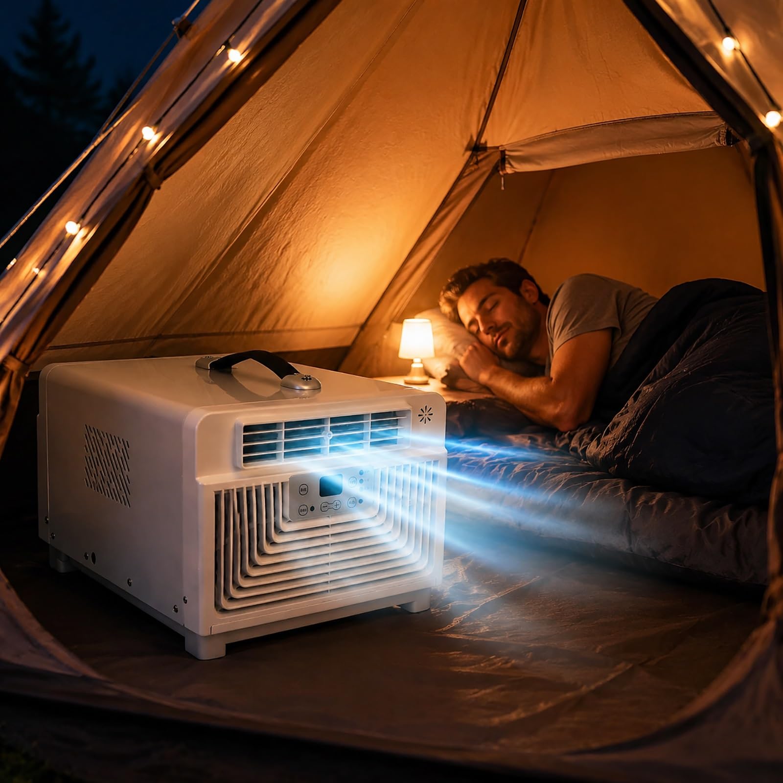 Camping AC Unit No Installation Needed,3400 BTU Fast Cooling Compressor Air Conditioner,300W,for Kitchen, Small Apartment,Rental Room,Garage