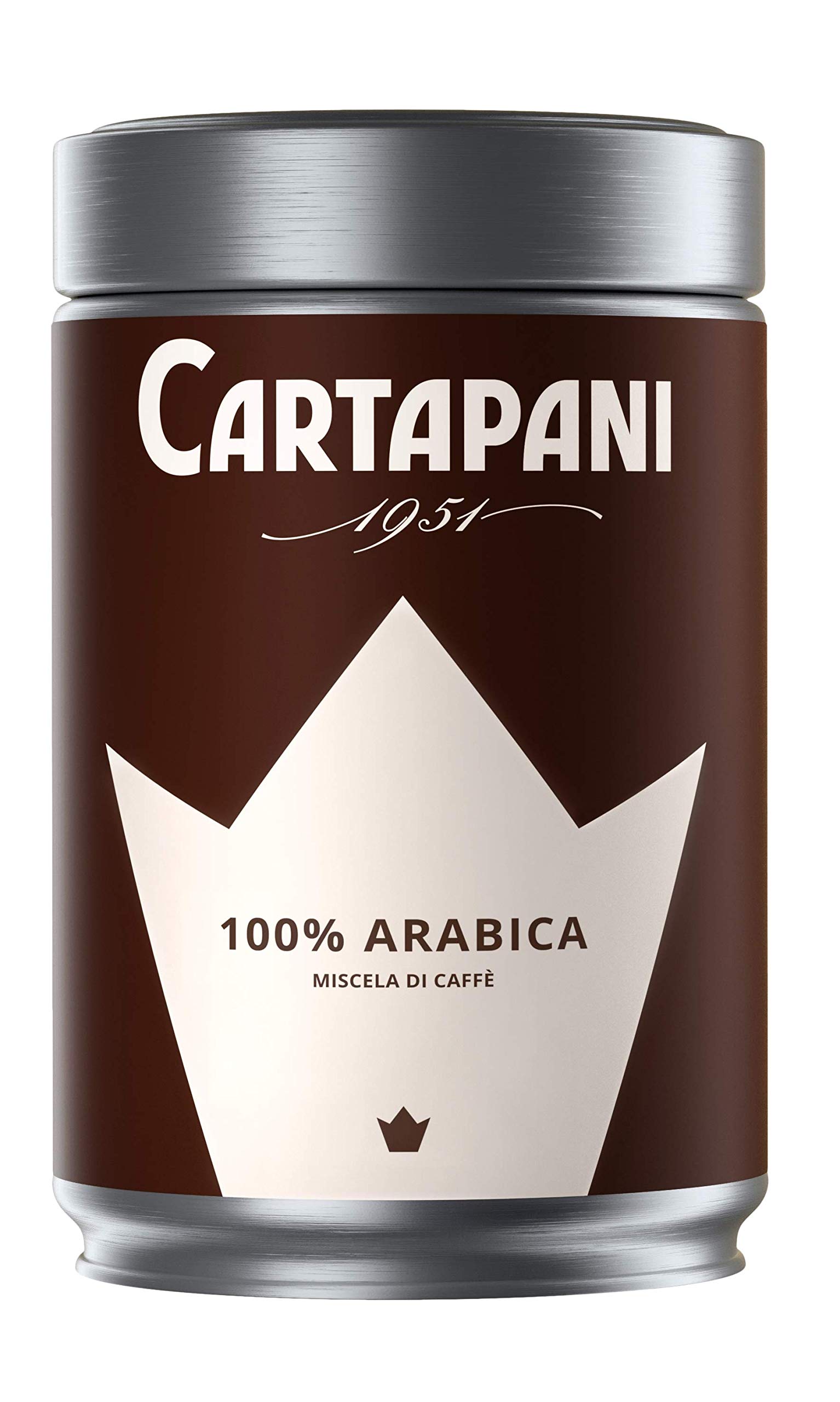 Cartapani 1951 | PRESTIGIO 100% ARABICA latta | caffè pregiato dal gusto dolce e delicato | barattolo da 250g