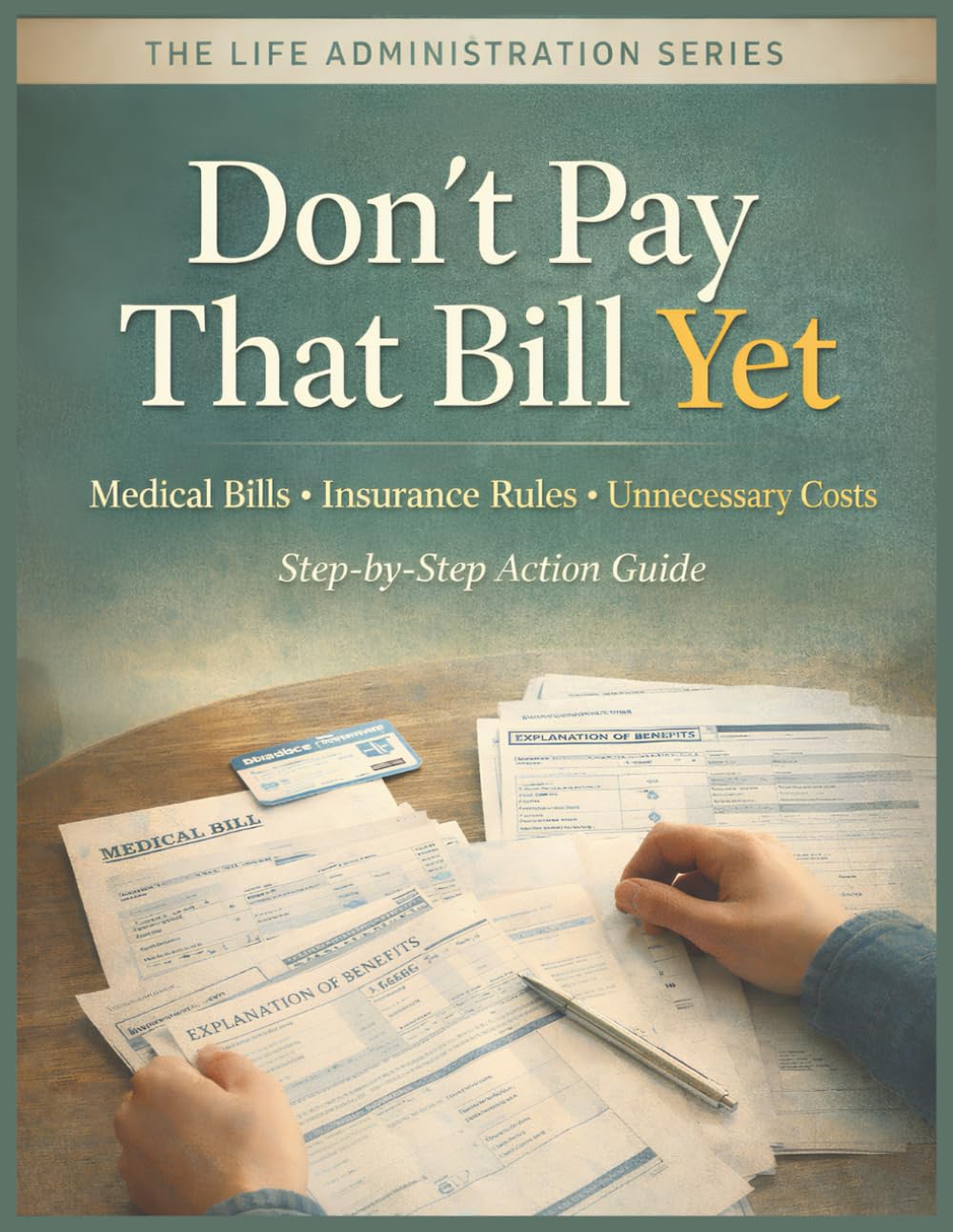 Don't Pay That Bill Yet: Medical Bills, Insurance Rules And Unnecessary Costs Step-By-Step Action Guide: How To Decode, Dispute And Reduce Medical ... Practical Guides For Real-Life Moments)