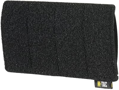 M-Tac Hook and Loop Tactical Morale Patches Board Molle Attachment 6.5 x 3.5 (Black)