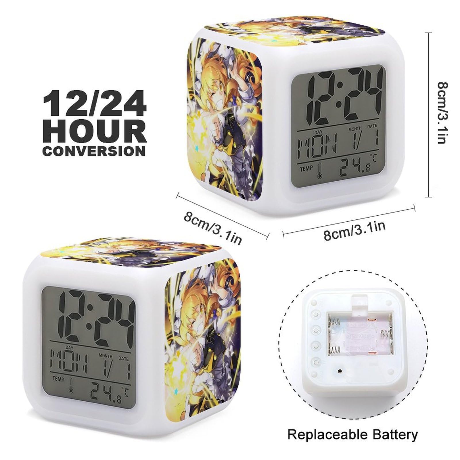 東方project 霧雨魔理沙　掛け時計　クロック　WC5 東方project 霧雨魔理沙 掛け時計 クロック WC5