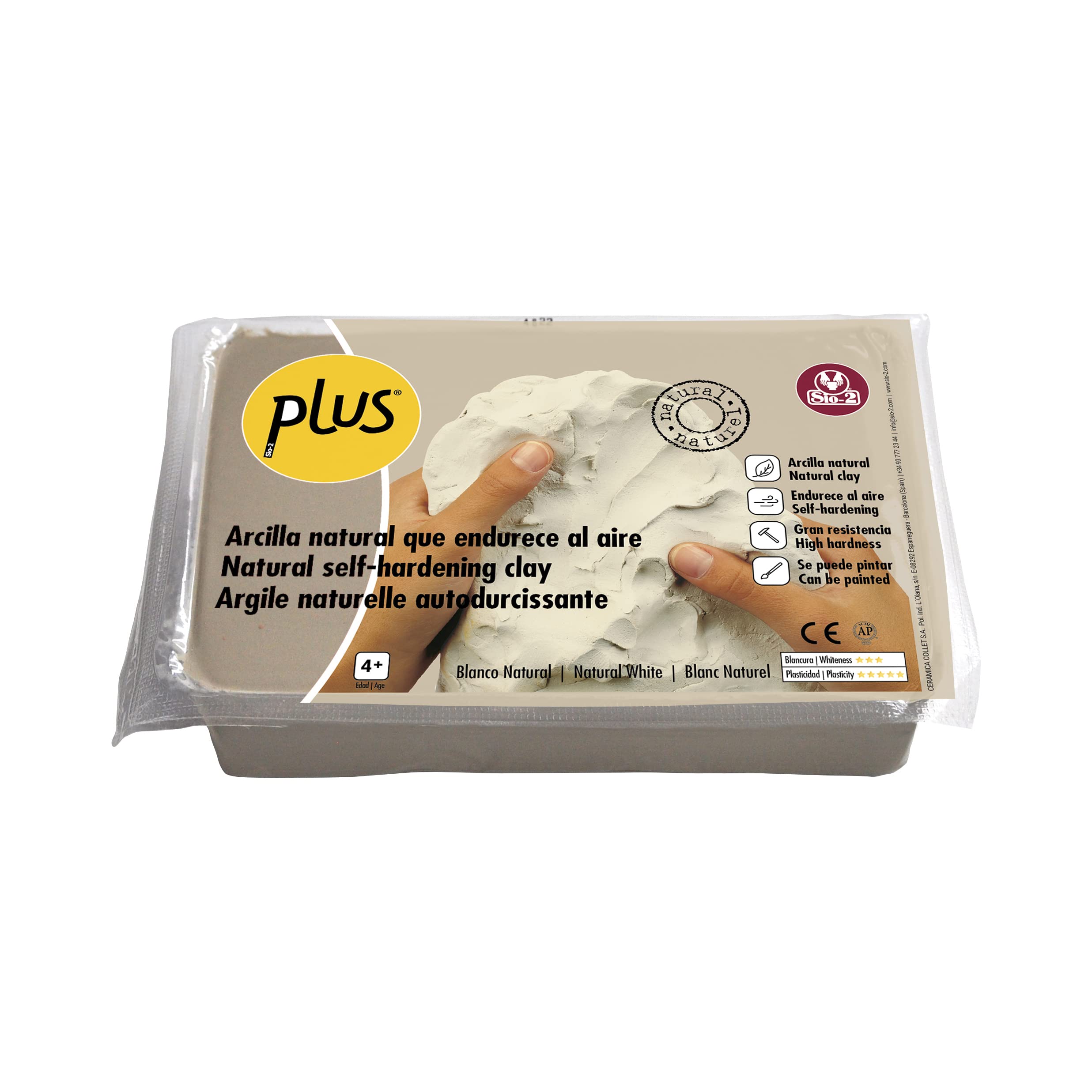 Sio-2 White Plus 1.5Kg Natural Natural Self-Hardening Clay