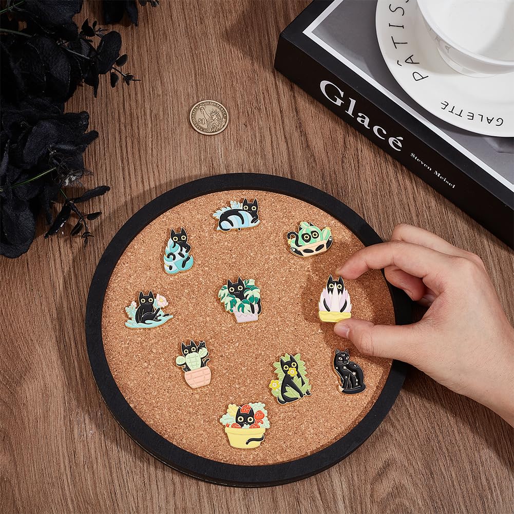 BENECREAT Tableau En Liège Cloud Moon – Pin Board Étoile Lune 31.5x25.5 Cm, Cadre Noir Élégant, Idéal Pour Photos, Notes & Décoration