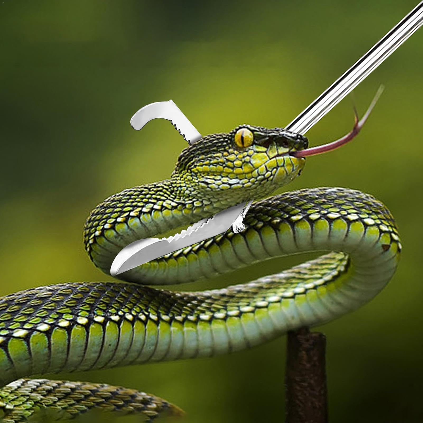 Outil de préhension de serpent – Outil de manipulation de serpent pliable, attrape-serpents télescopique | Outil de manipulation de serpent pour reptiles, pince à serpent extensible pliable pour