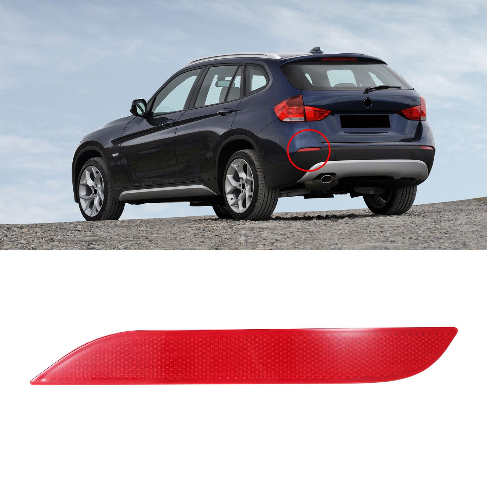 Stoßstangen-Reflektor hinten links Fahrerseite 63147314883 Kompatibel mit BMW X1 E84 2008–2015