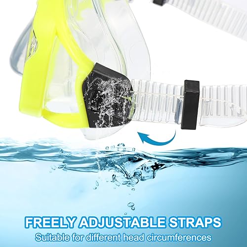 Miniatura 5 de PATIKIL Gafas de natación con cubierta para la nariz, máscara de buceo de silicona, antivaho, gafas de buceo, máscara de buceo, equipo de buceo