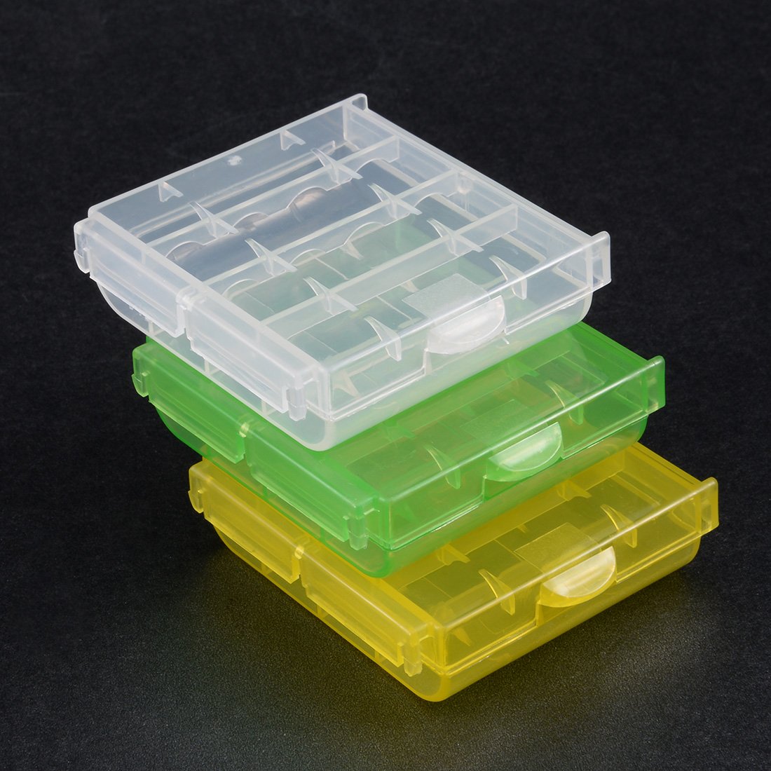 Sourcing Map Caja De Almacenamiento De Batería Recipiente Protector Transparente Para Pilas AAA/AA 100 X AA