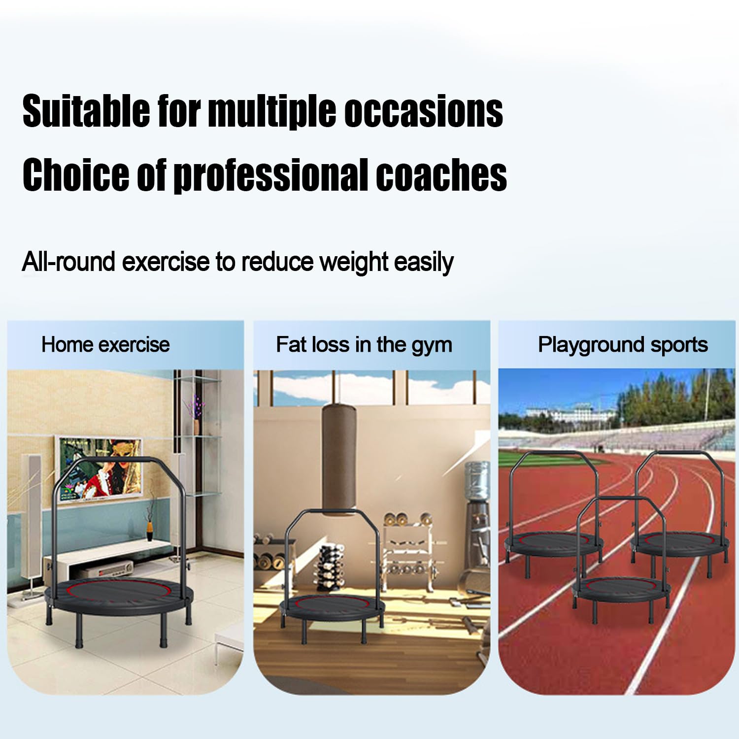 Faltbare Fitness 101,6 cm mit verstellbarem maximalem Gewicht 180 kg für Indoor/Outdoor-Übungen, ideal für Cardio-Workouts und Heim-Fitnessstudio