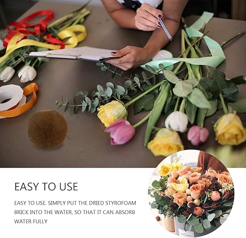 Miniatura 8 de PRETYZOOM Esferas de espuma floral de 4.7 in Esferas florales redondas DIY Kit de arreglo floral verde redondo seco húmedo espuma boda pasillo