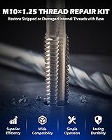 Vista 2 de Orion Motor Tech Kit de Reparación de Roscas Helicoil, Herramienta de Reparación de Rosca M10x1.25 con Broca HSS y 15 Insertos de Rosca, Kit