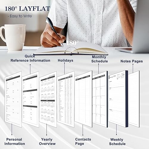 Miniatura 4 de Ymumuda Agenda 2024-2025, agenda semanal y mensual 2024-2025, 8.25 x 5.85 pulgadas, 12 meses, julio de 2024 a junio de 2025, agenda escolar con