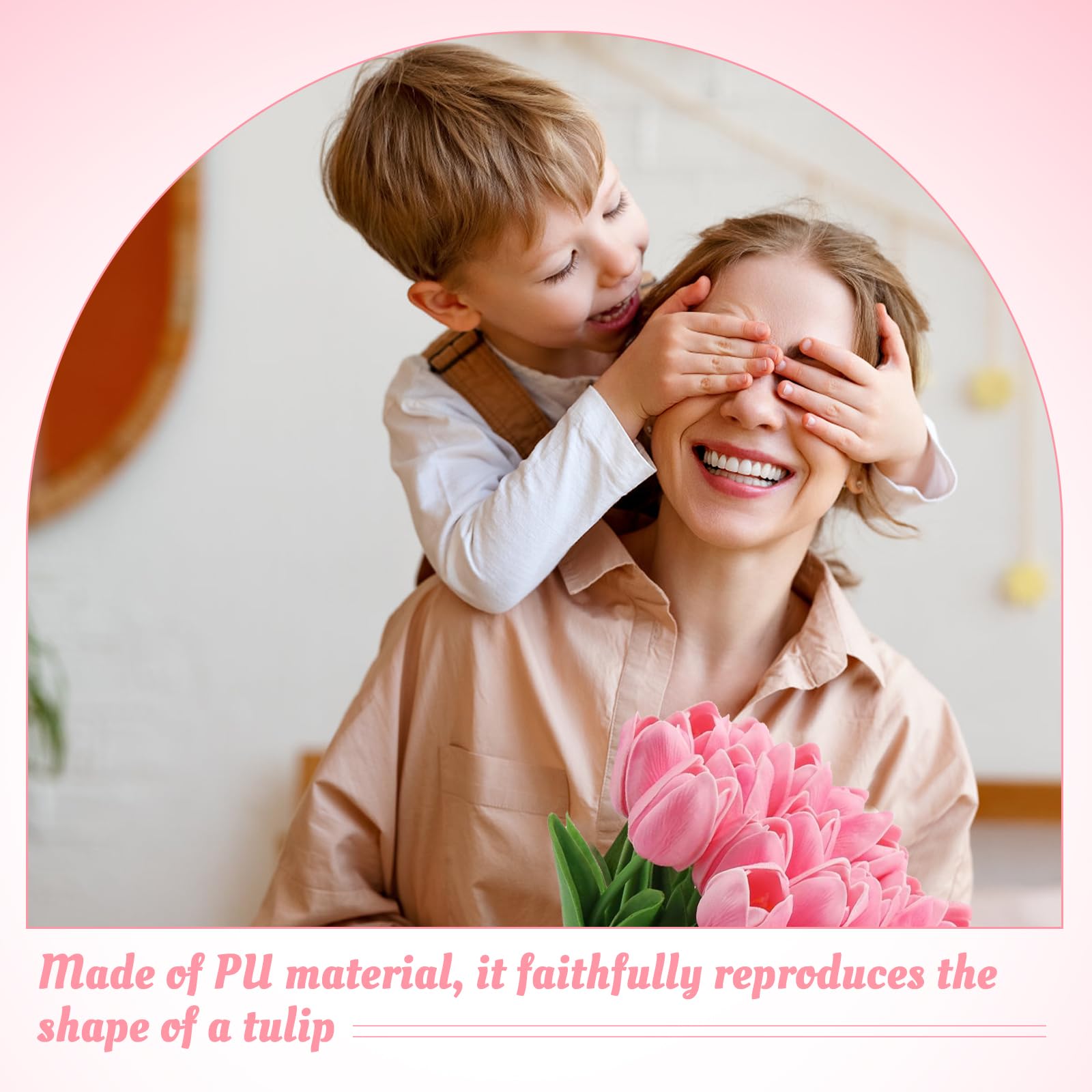 10 sztuk sztucznych tulipanów, jak prawdziwe, sztuczne tulipany lateksowe, naturalny kolor, delikatne płatki, nadają się do dekoracji domu, na imprezę, do biura lub do florystyki "zrób to sam"