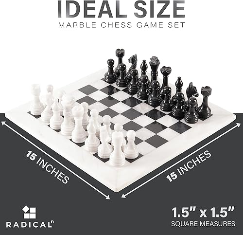 Miniatura 5 de Juego de ajedrez 16 hecho a mano negro y coral mármol juego de ajedrez de mármol original completo con caja de almacenamiento de terciopelo