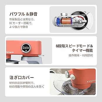 【開封・未使用】Kitchenin スタンドミキサー アタッチメント 4点セット Amazon | 【2025年版アップグレード】Kitchenin スタンド