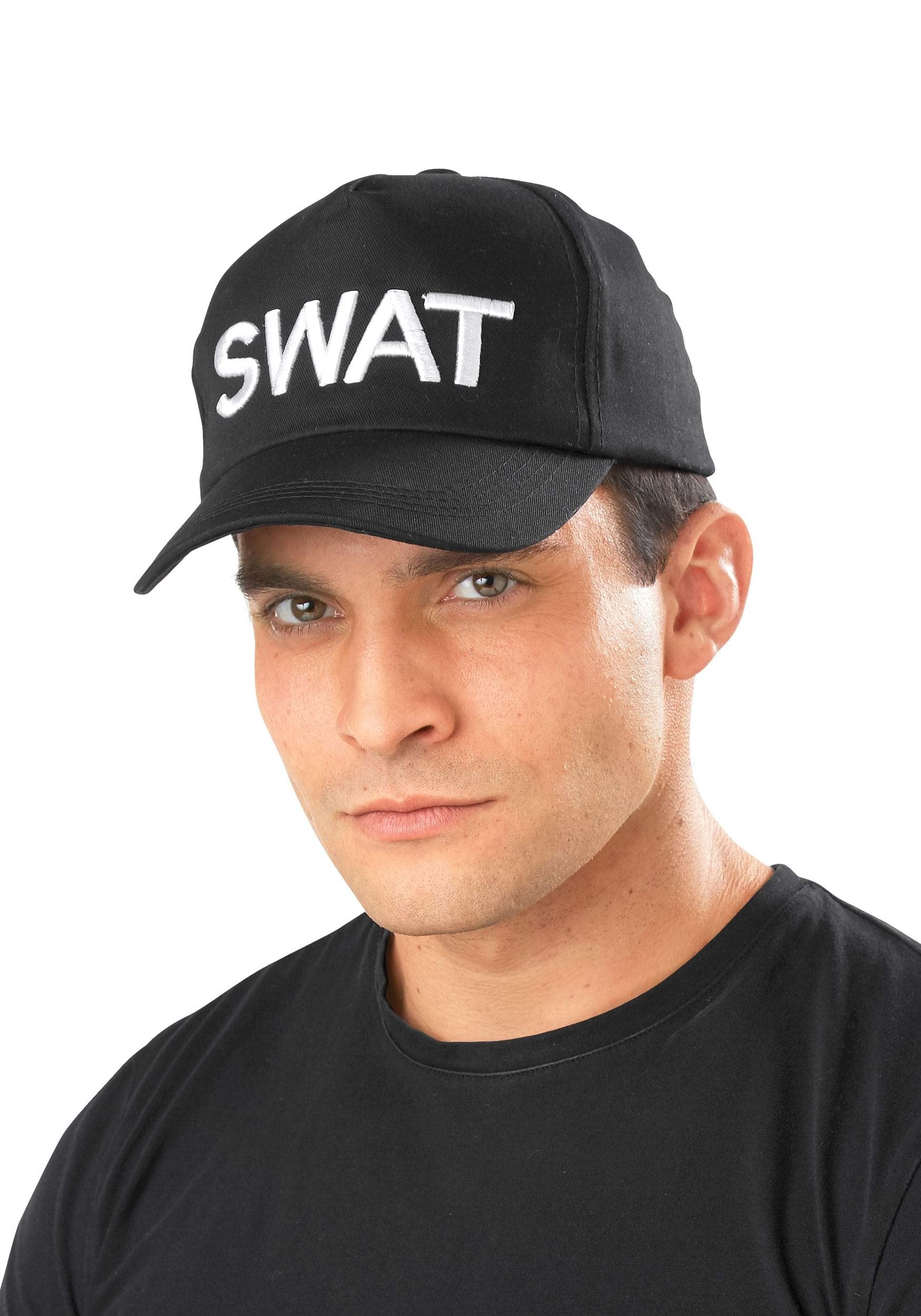 Adult SWAT Hat Costume for Women and Men Adjustable SWAT Team Cap One Size Fits Most