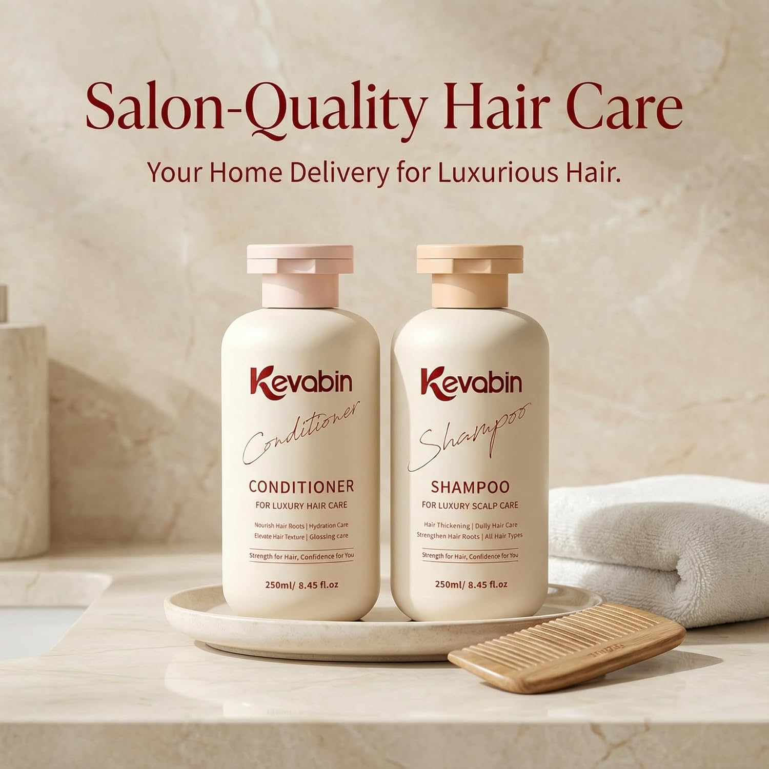 Shampoo and Conditioner Set for Thinning Hair Care & Thickening - Rosemary Shampoo and Conditioner for Women & Men with Biotin, Ganoderma Lucidum, Free of Parabens & Phthalates, Gently Cleanse - Image 2