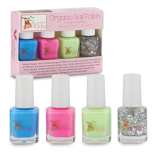 Karma Kids - Juego de esmaltes de uñas para niños color natural seguro para niñas no tóxico vegano y libre de crueldad secado rápido apto para niños Karma Kids - Juego de esmaltes de uñas para niños color natural seguro para niñas no tóxico vegano y libre de crueldad secado rápido apto para niños