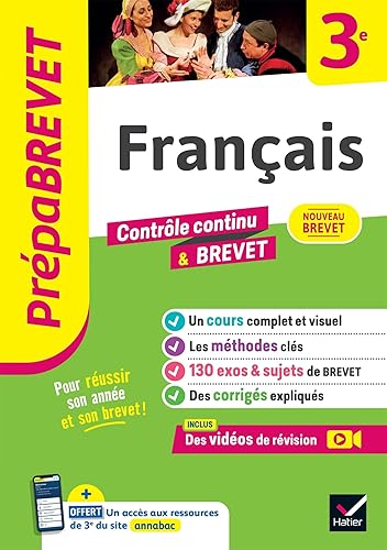 Prépabrevet - Français 3e - Brevet 2025: cours, méthodes &amp; sujets de brevet corrigés