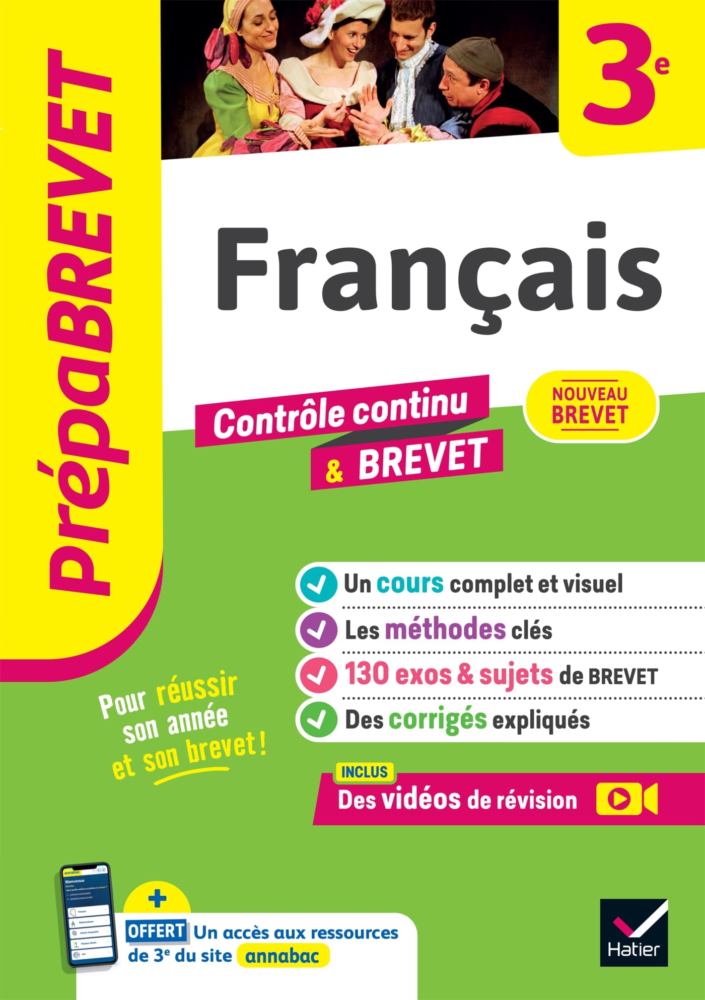 Prépabrevet - Français 3e - Brevet 2026: cours, méthodes & sujets de brevet corrigés