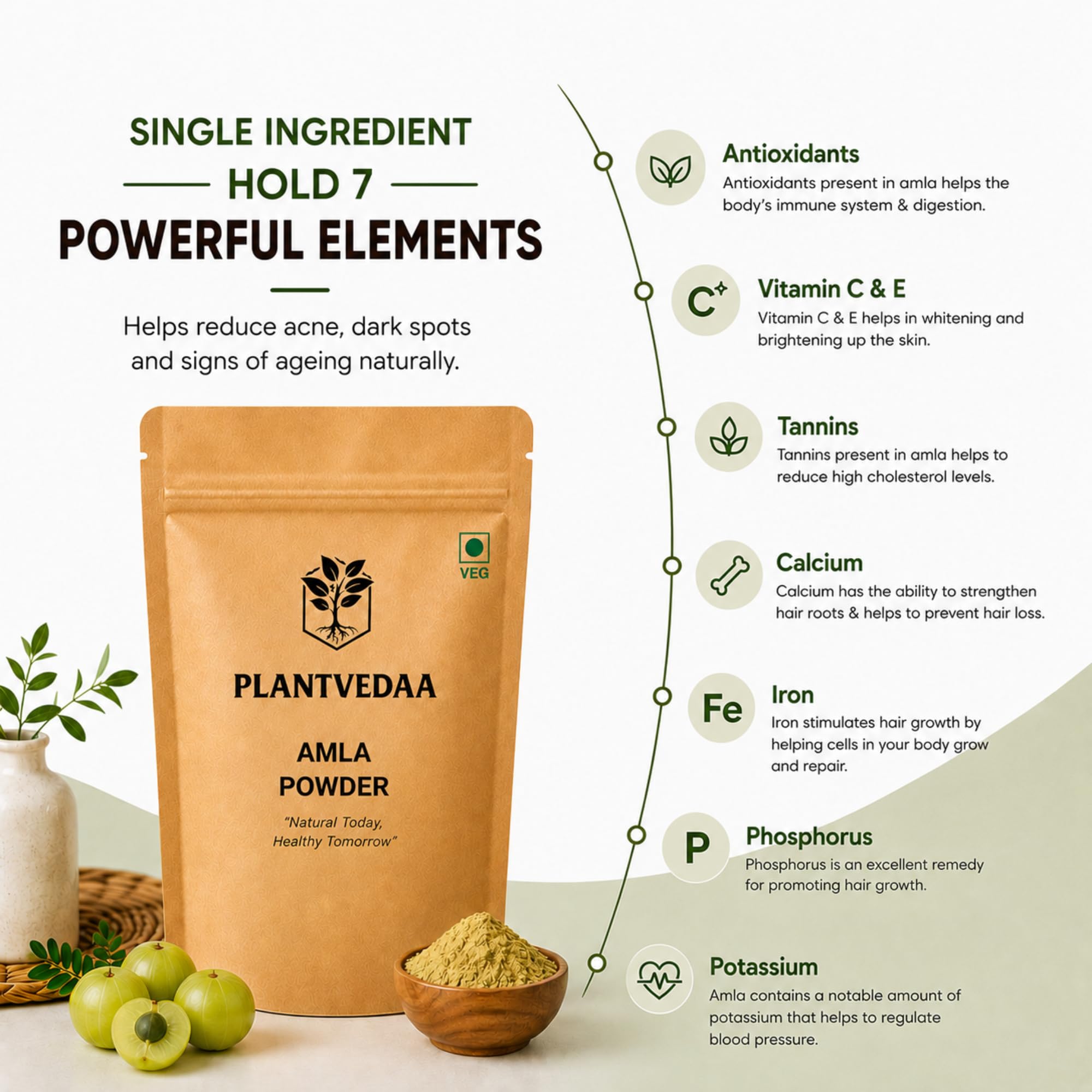Pure Amla Powder 225 Grams — Amazon image 5